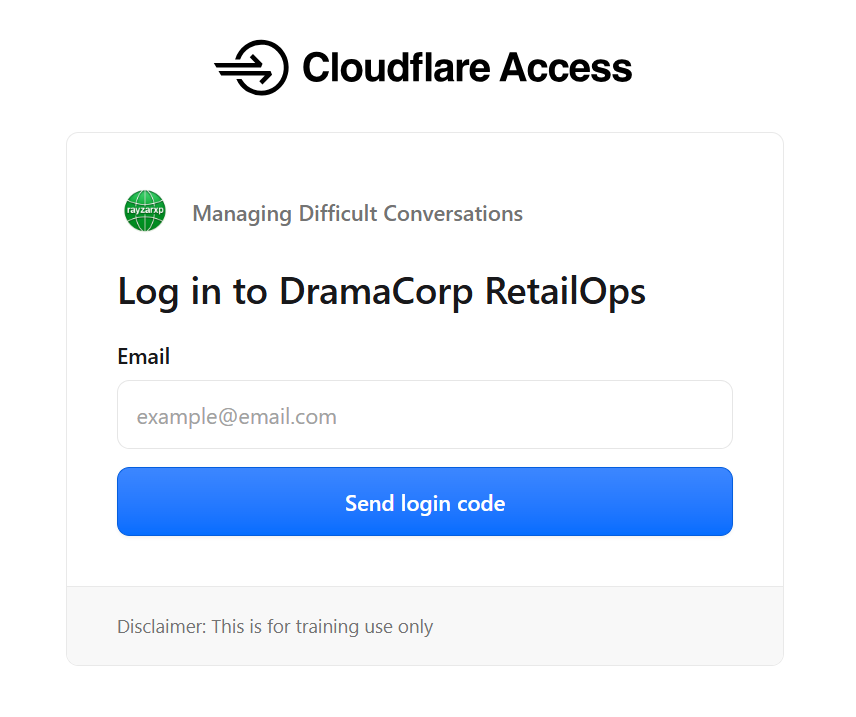 DramaCorp Login Page